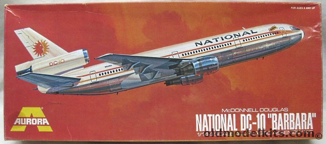 Aurora 1/144 National DC-10 Barbara, 390-300 plastic model kit